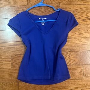 Cotton Candy Royal Blue V-Neck Tee